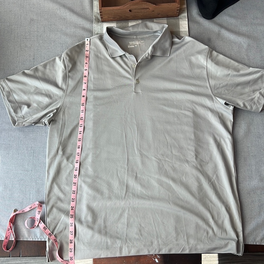 Nike Gray polo shirt.  Dri Fit Excellent condition.
